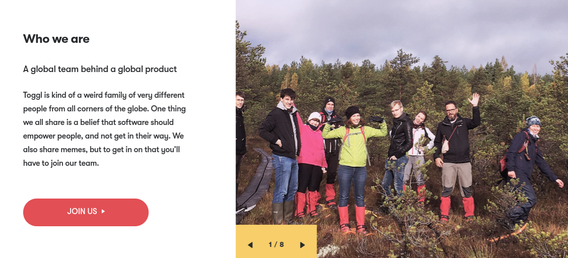 Photo from Toggl's "About us" page.