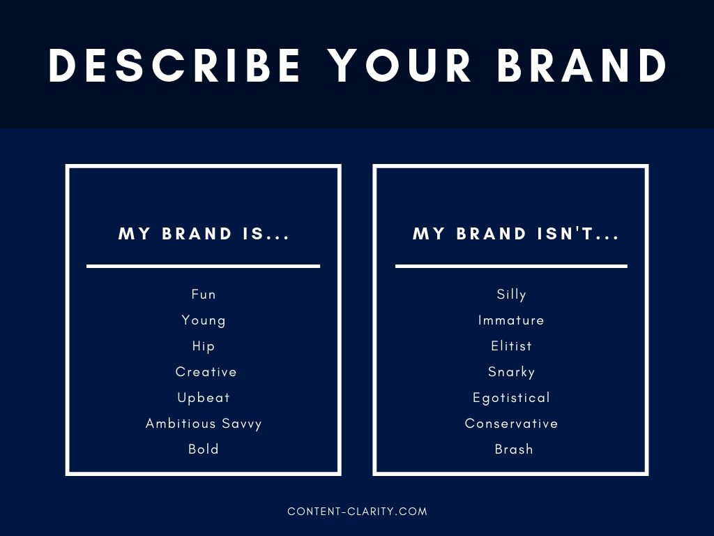 Describe your brand chart